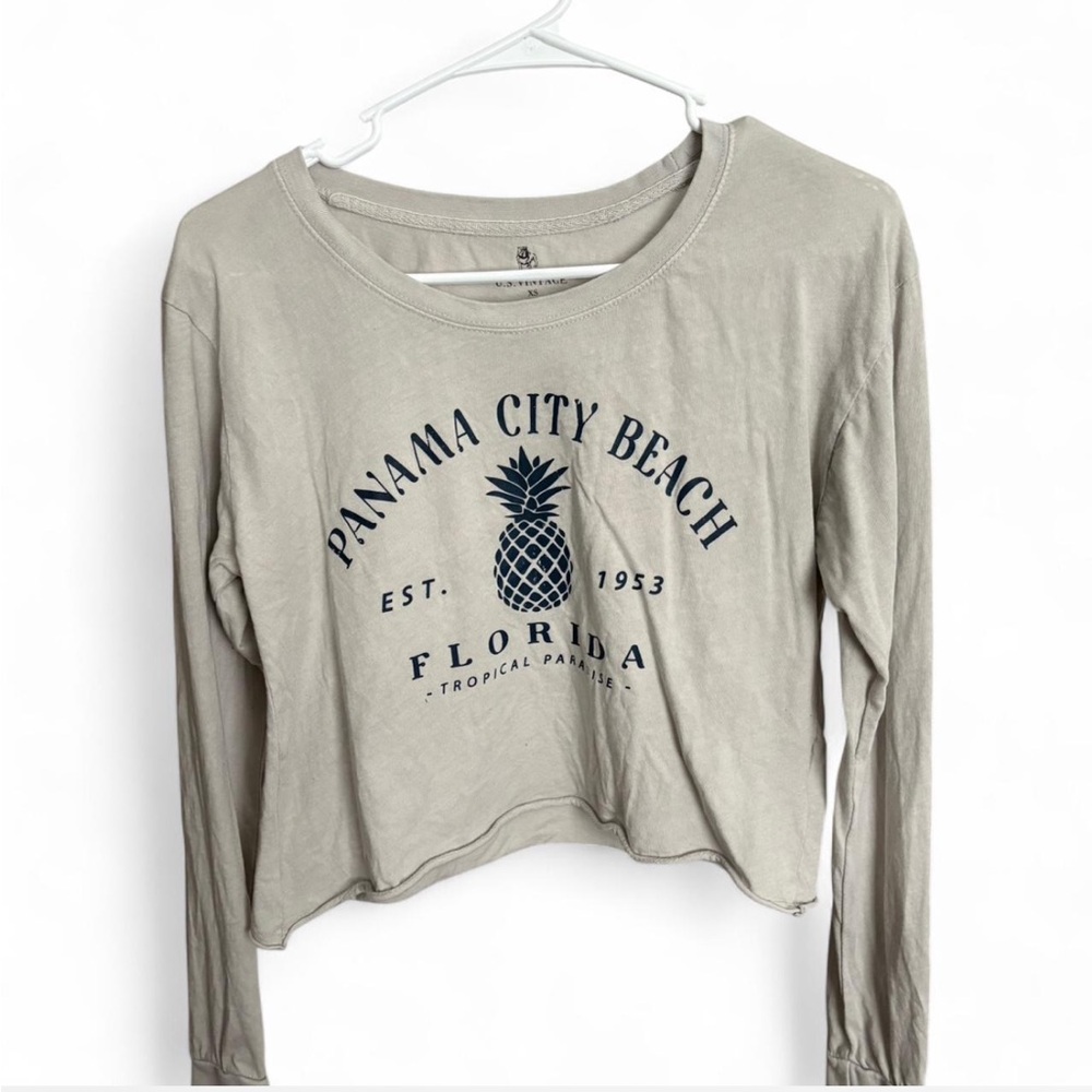 Panama City Beach Graphic Women's Top - Tan
